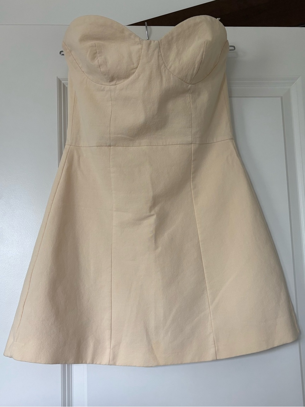 Zara Bustier Butter Yellow Mini Dress